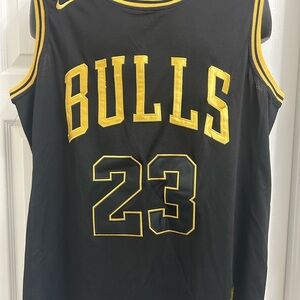 Nike Bulls Jersey in Black and Gold